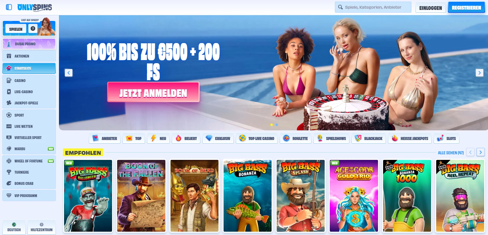 OnlySpins Casino Überblick
